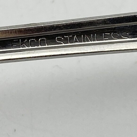 Vtg Seafood Server Glass Dish Scallop Edges Stainless Fork Handle Relish Dish - Picture 9 of 13